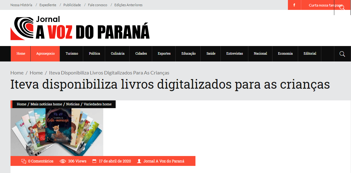 Iteva disponibiliza livros digitalizados para as crianças
