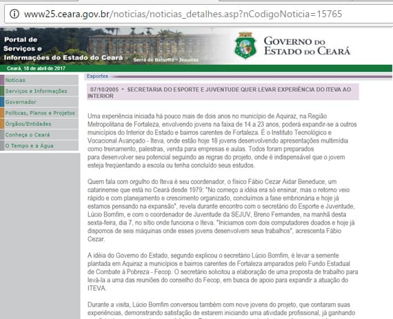 Portal do Governo - Secretaria do Esporte e Juventude quer levar experiência do ITEVA ao interior