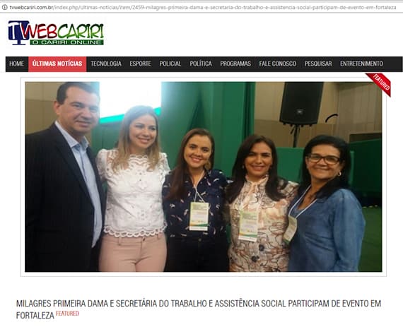 Seminário Compartilhando Saberes com o Terceiro Setor foi matéria no site TV Web Cariri