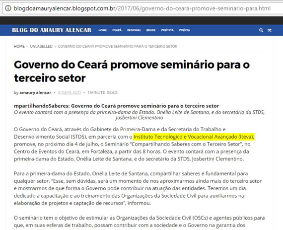 O Blog do Amaury Alencar promoveu o Seminário Compartilhando Saberes com o Terceiro Setor