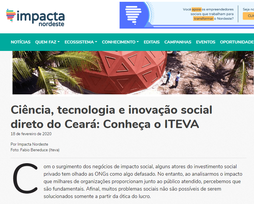 Ciência, tecnologia e inovação social direto do Ceará: Conheça o ITEVA